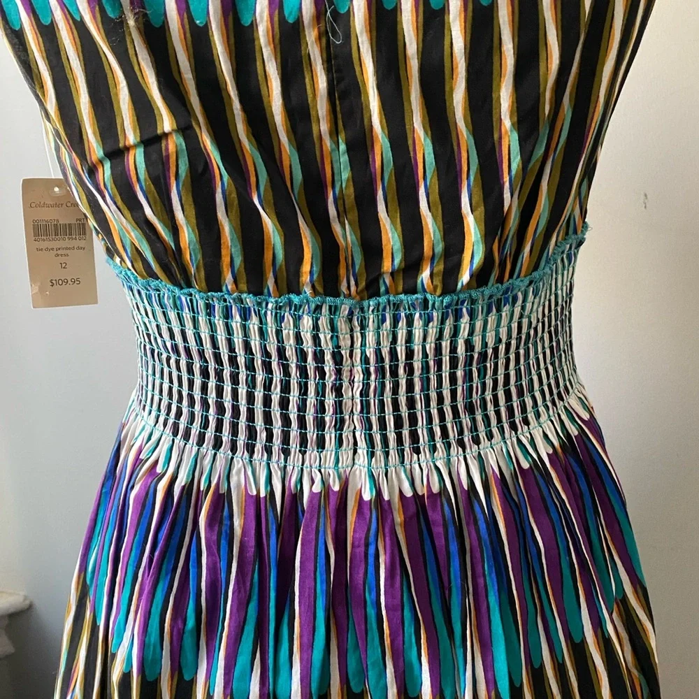 Coldwater Creek Printed Cotton Day Dress. Size 12. NWT. - Picture 6 of 6
